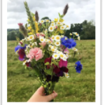 a hand picked flower bouquet