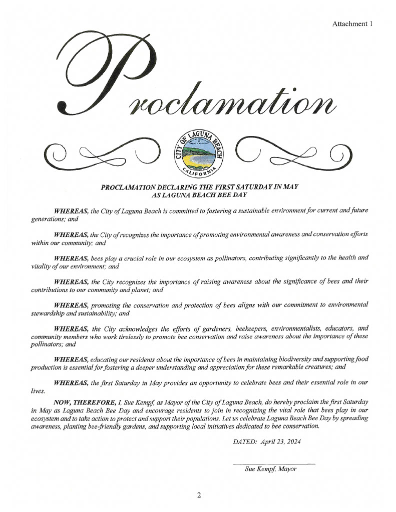 Bee Day Proclamation