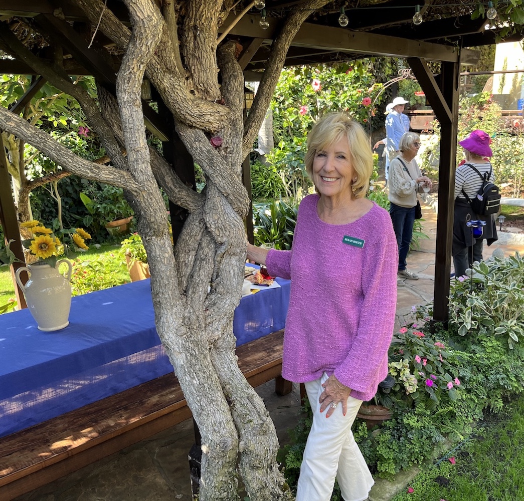 Visitors to Sue South's Open Garden