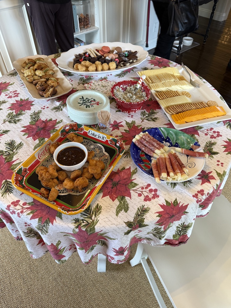 B Martin food offering Holiday food spread