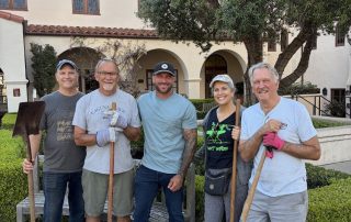 LBGC team works on renovating the rose garden.
