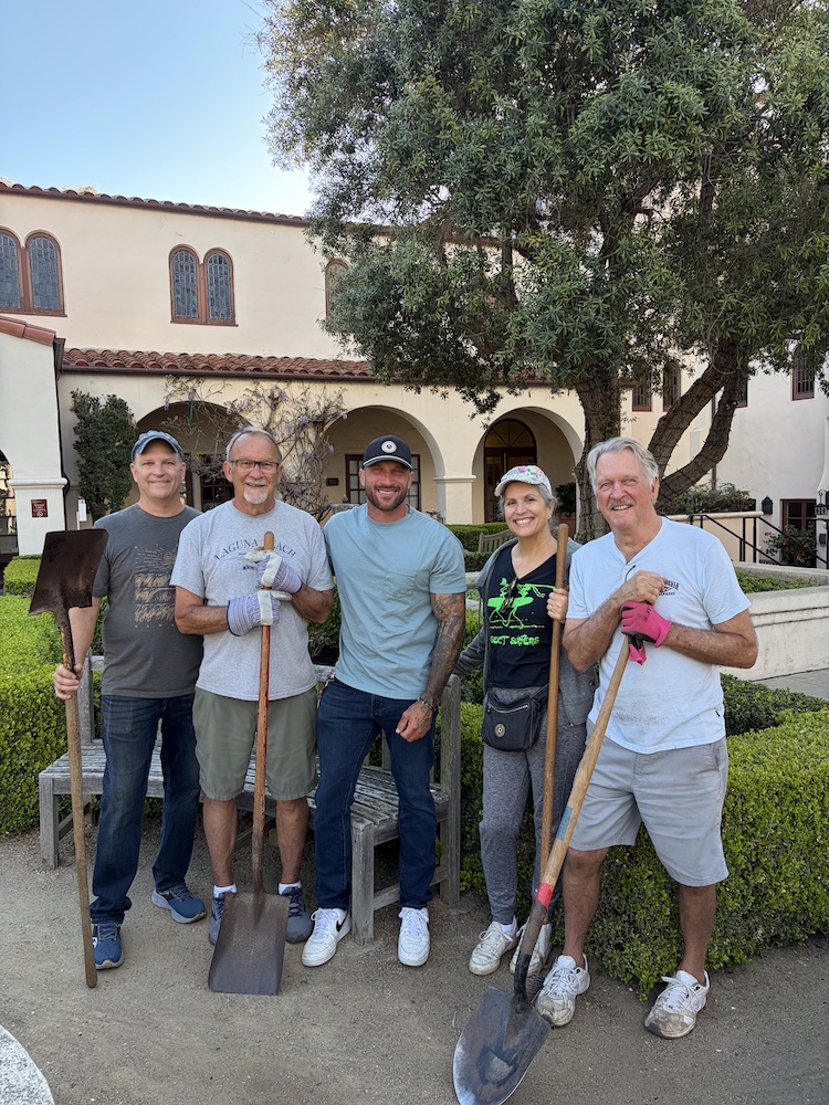LBGC team works on renovating the rose garden.