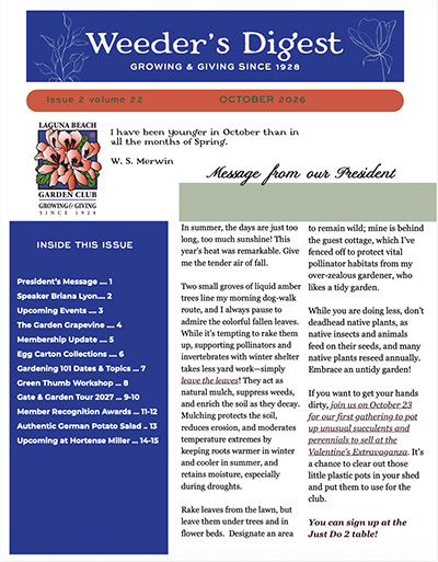 Thumbnail for October 2026 Newsletter